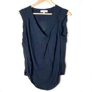 Tramp black sleeveless blouse top shirt size medium M B192